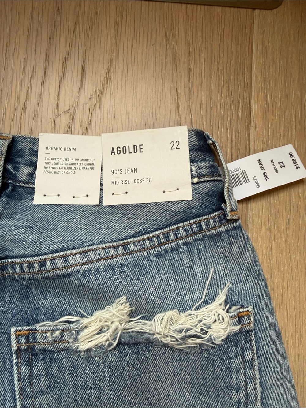 NWT AGOLDE 90s Jean in Isolate - Picture 4 of 5
